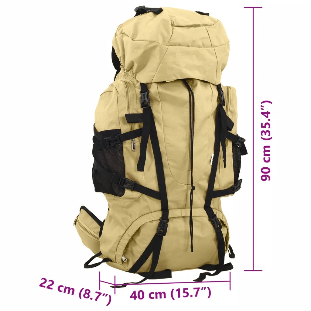 vidaXL Zaino da Trekking Cachi 100 L in Tessuto Oxford