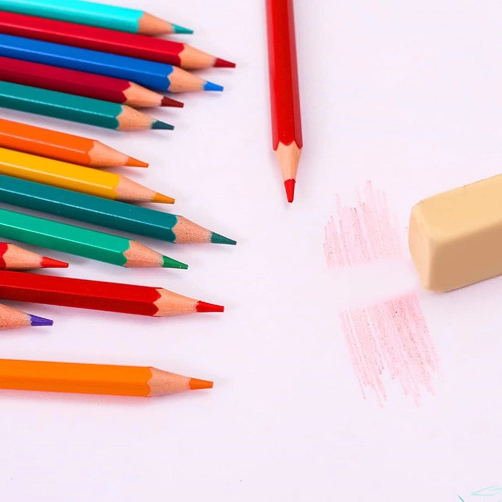 Trade Shop - Matite 48pz Colorate Cancellabili Per Disegnare Schizzi Dipingere Cancelleria Per Bambini -