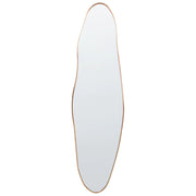 Specchio da parete cornice metallica dorata 41 x 162 cm alluminio forma irregolare con ganci stile moderno decorazione murale
