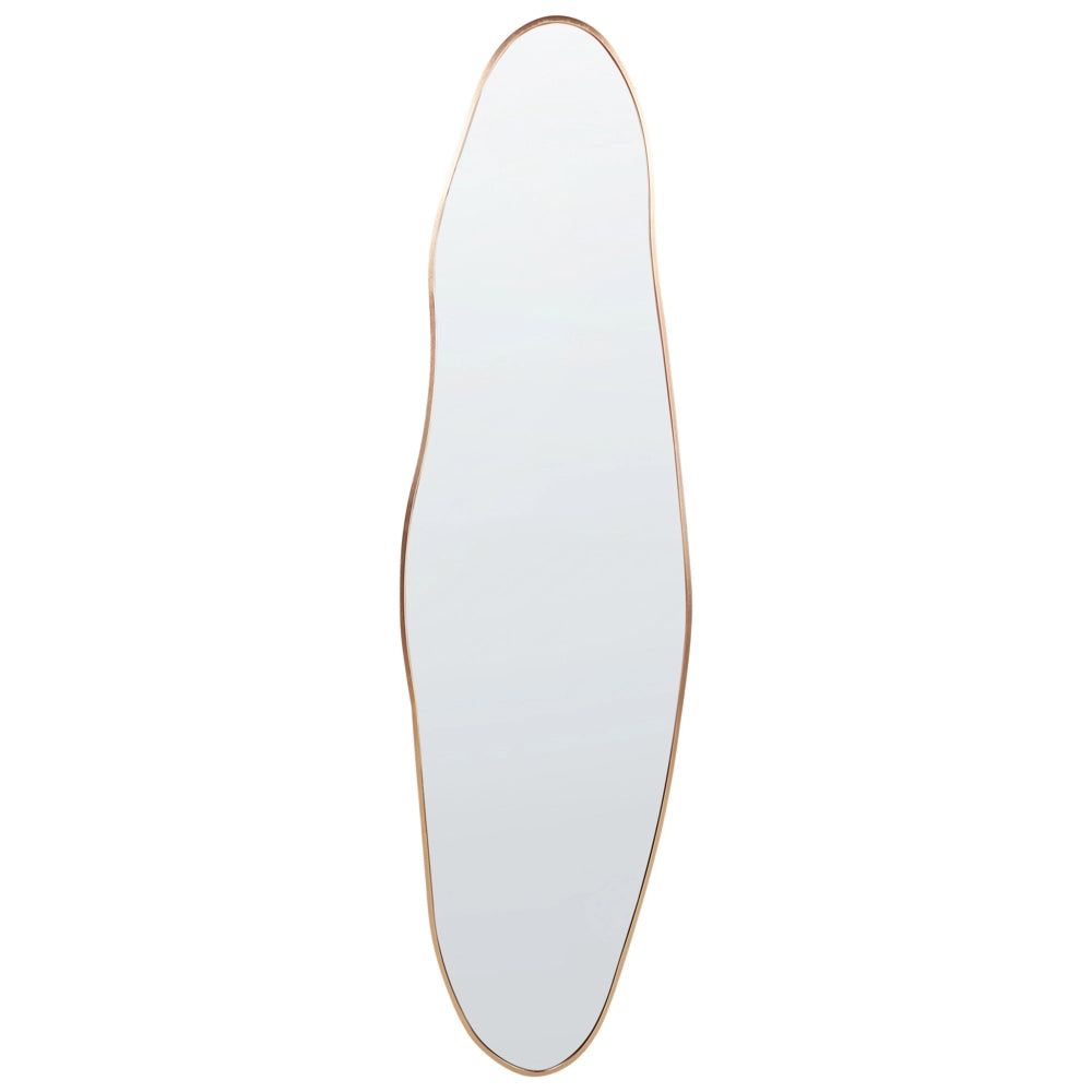 Specchio da parete cornice metallica dorata 41 x 162 cm alluminio forma irregolare con ganci stile moderno decorazione murale