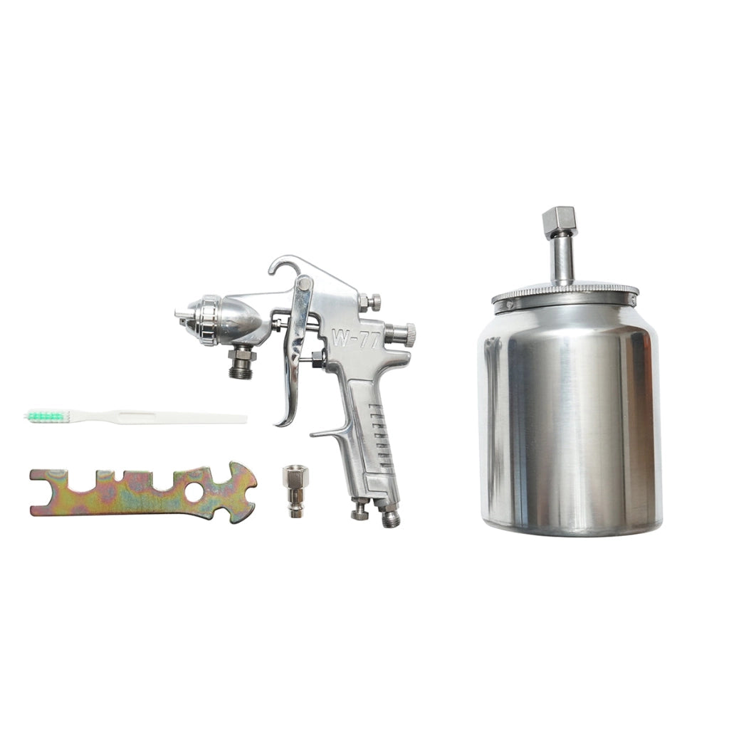 Pistola a spruzzo per verniciatura industriale con aria compressa da 600 ml, ugello da 2,5 mm, portata 400 ml/min, pressione max 5 bar