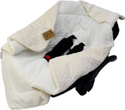 Deken per bambino, per seggiolino auto e per passeggino, deken per neonati, misure ideali, 80 x 80 cm, con cappuccio e chiusura con grilletti, per inverno e per estate