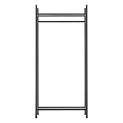 Armadio con ripiani contenitore 2 ripiani acciaio laccato 130 x 60 x 30 cm nero 03_0008149