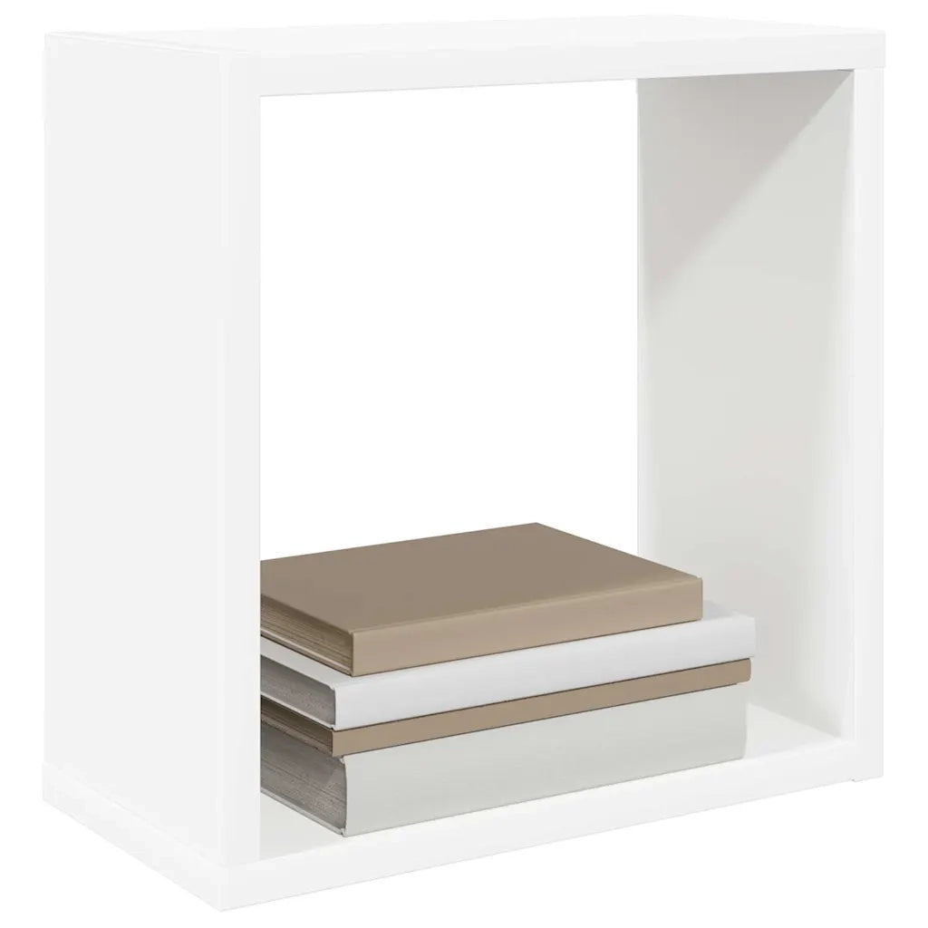 Mensole Parete a Cubo 2 pz Bianche 30x15x30cm 806998
