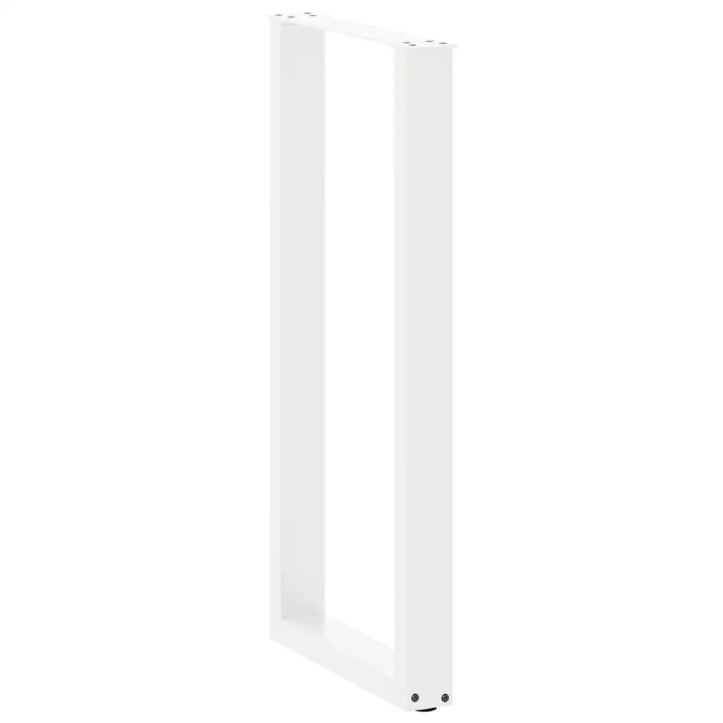 Gambe per tavolo da bar a forma di U 2 pz bianche 40x(100-101) cm in acciaio 4013229