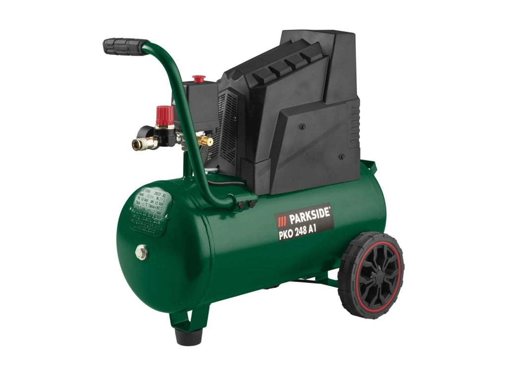 Compressore PARKSIDE PKO 248 A1 con ruote, 24 Litri 1100 Watt - Prodotto esposto in negozio