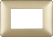 Ticino placca matix 3 posti color oro am4803gl policarbonato