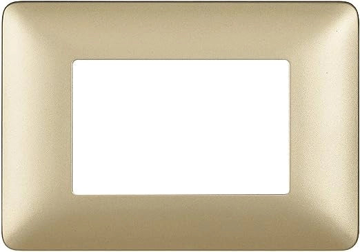 Ticino placca matix 3 posti color oro am4803gl policarbonato