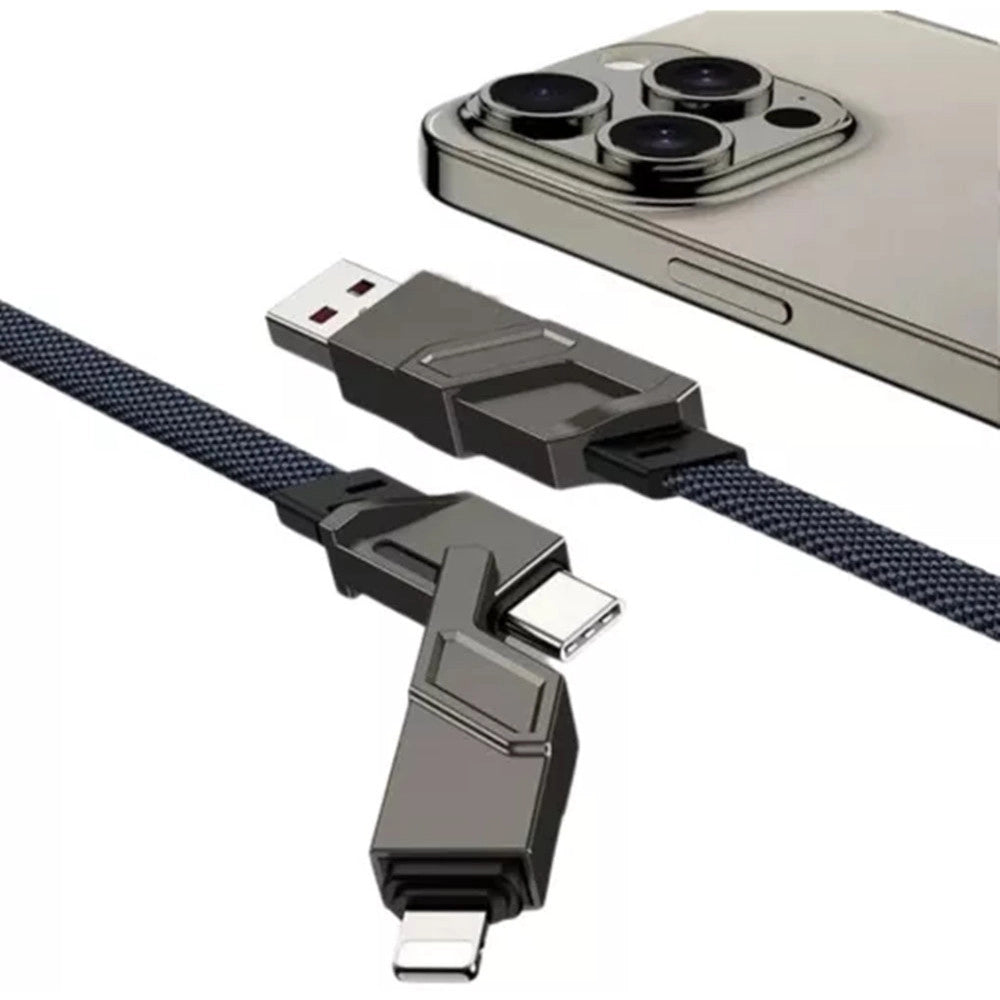 Trade Shop - Cavo Dati Ricarica Lightning Usb Type-c Q-sj886 4 In 1 60 W 100 Cm Multifunzione -