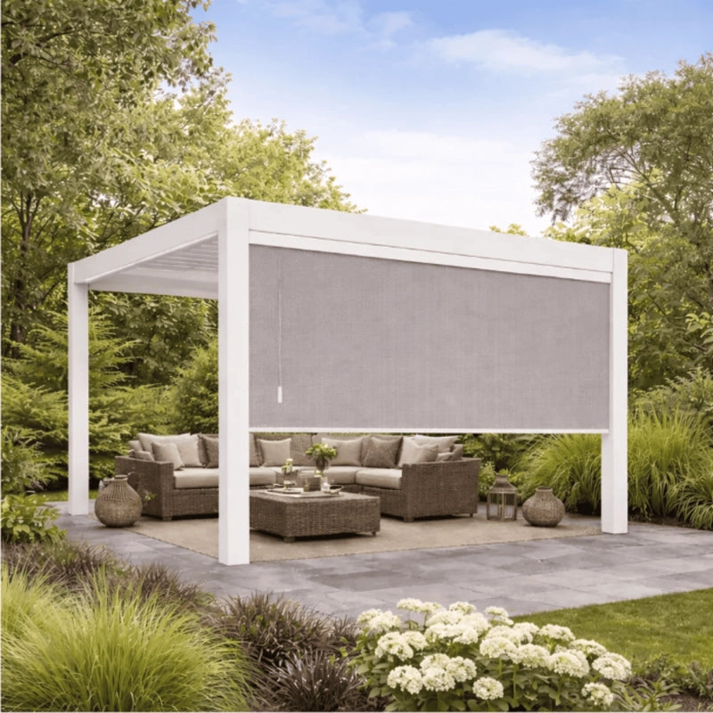 Tenda laterale motorizzata 4M OMBREA VS - Bianco