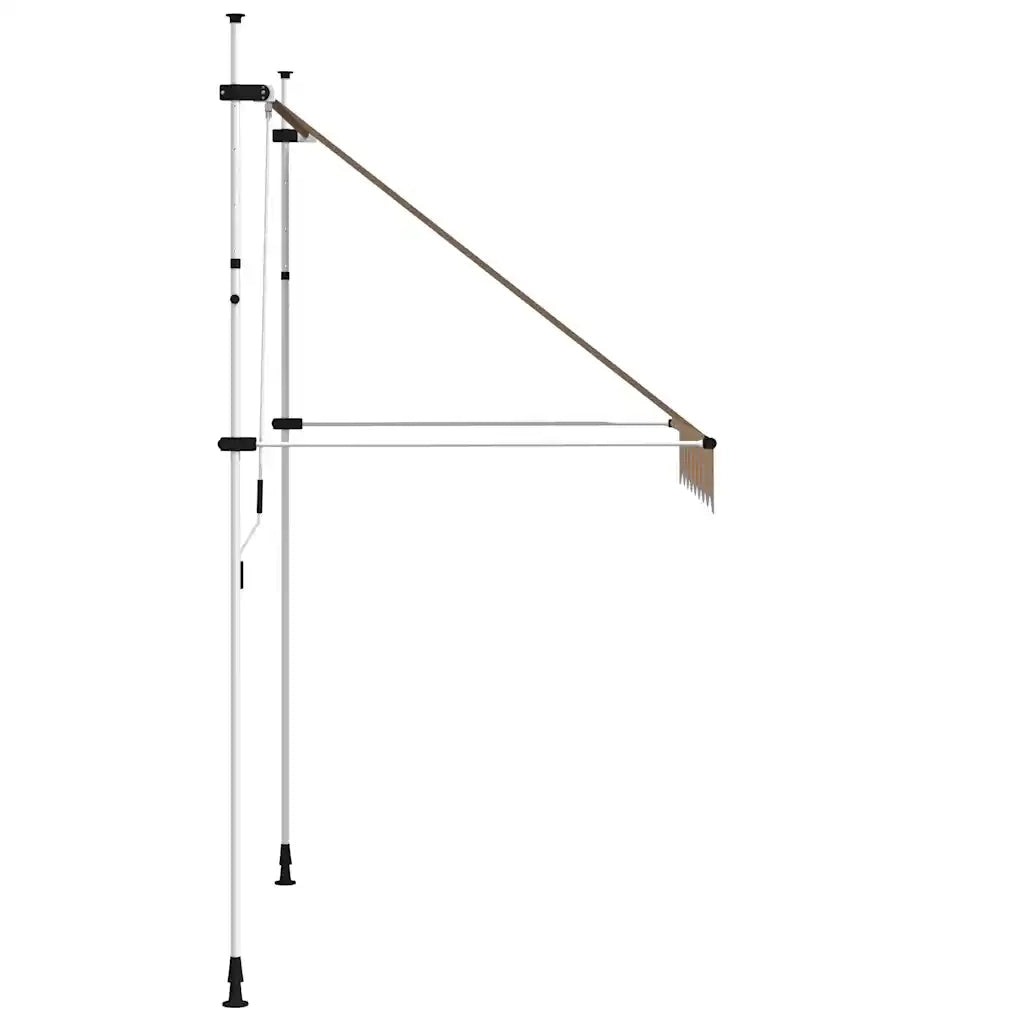 Tenda da Sole Retrattile Manuale 200 cm a Strisce Blu e Gialle cod mxl 15643