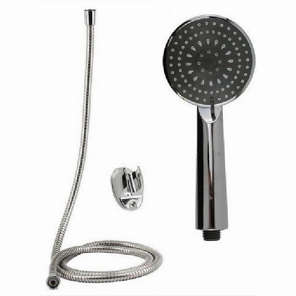 Trade Shop - Kit Doccetta Doccino Soffione Doccia Bagno Multigetto Laccio 1,8mt Staffa 69108 -