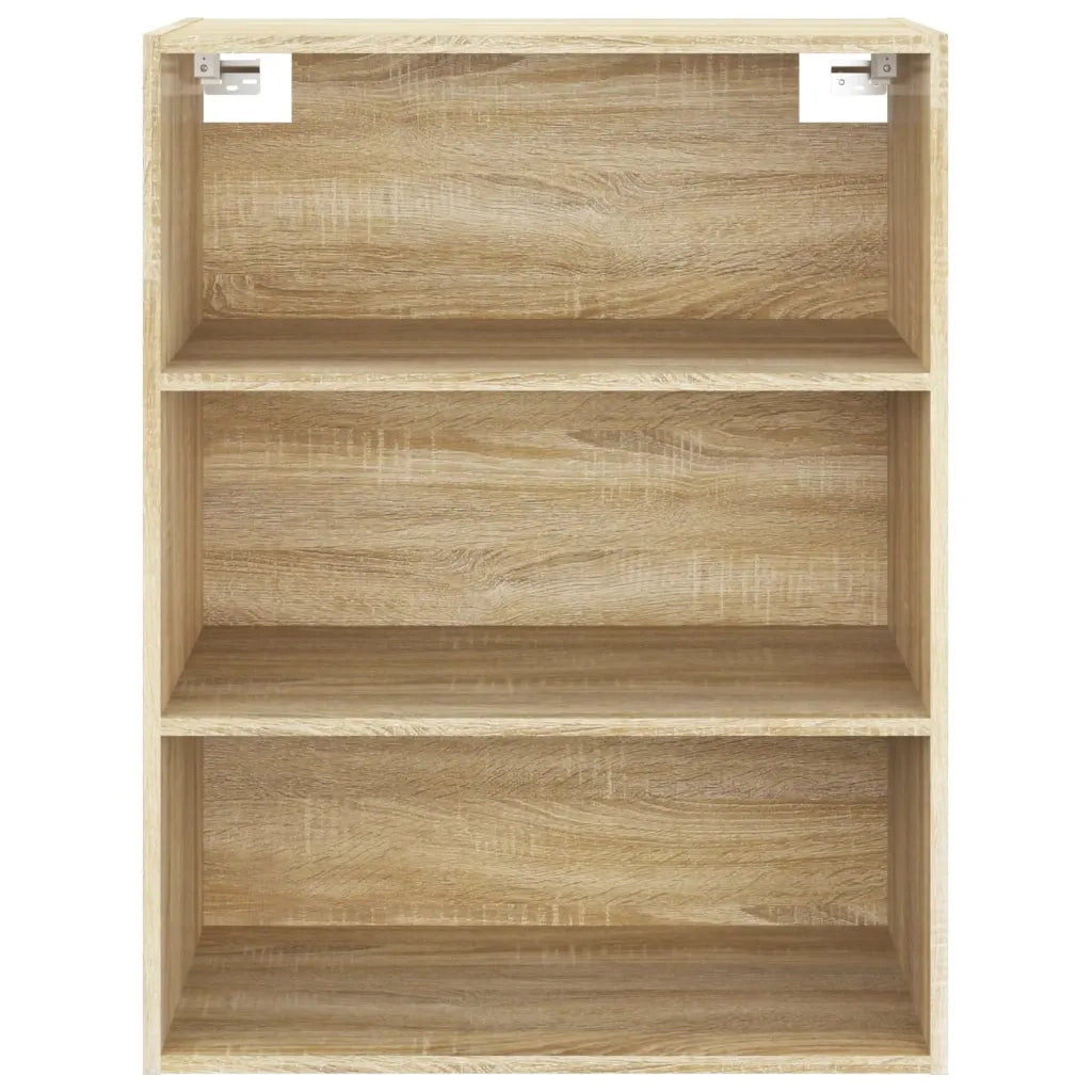 Mobiletto a parete in rovere Sonoma 69,5 x 32,5 x 90 cm ampio spazio contenitivo arredamento moderno in legno composito di rovere Sonoma 02_0048032