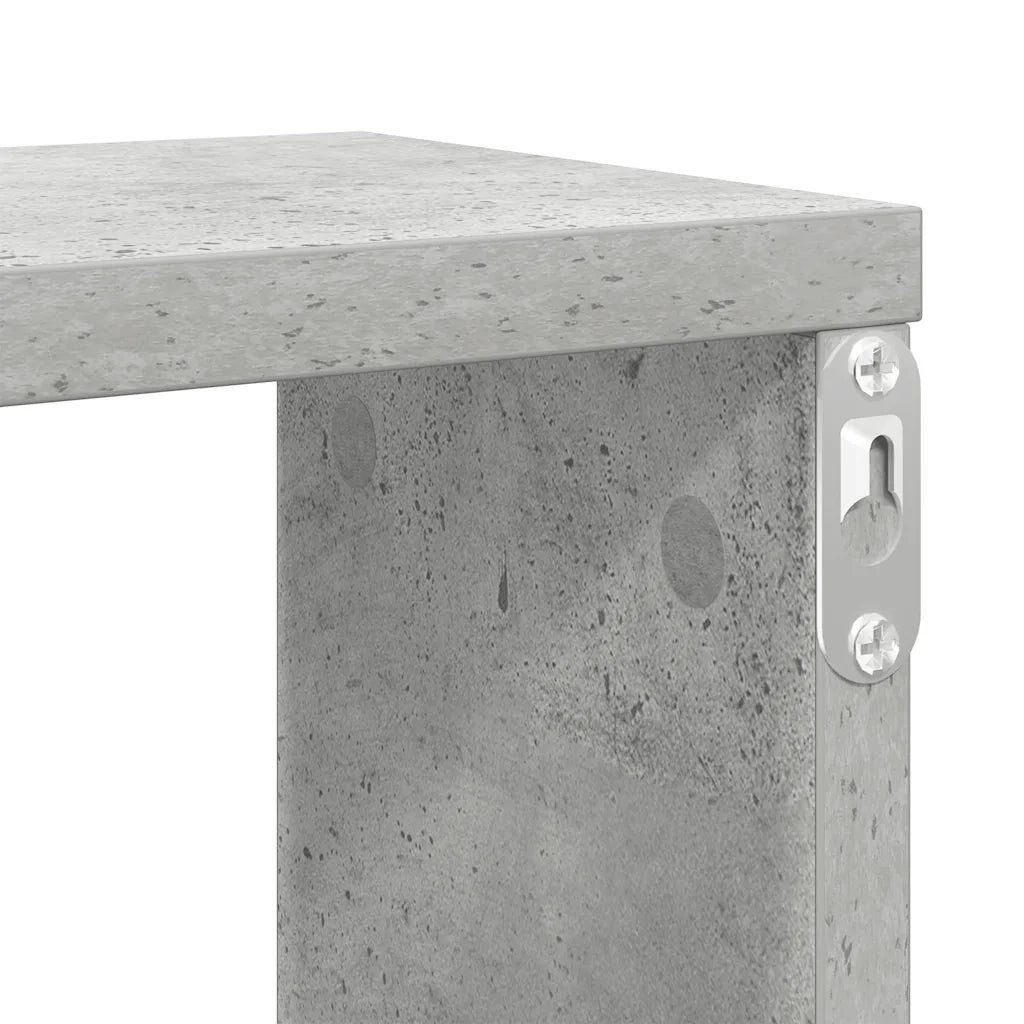 Mensole a Cubo 4 pz Grigio Cemento 100x15x30 cm in Truciolato cod mxl 33098