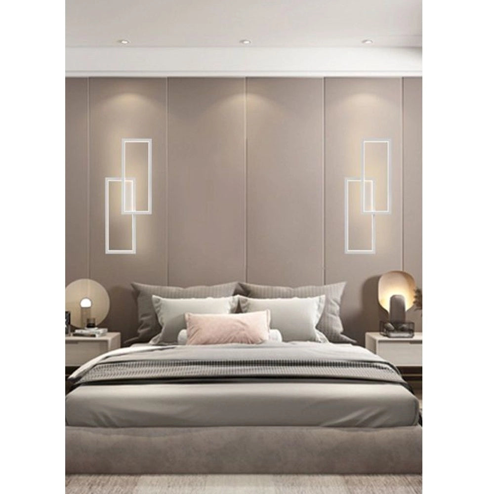 Trade Shop - Applique Doppio Rettangolo 32 W Da Parete Abat Jour 3 Temperature Luce Aq25-b3c -