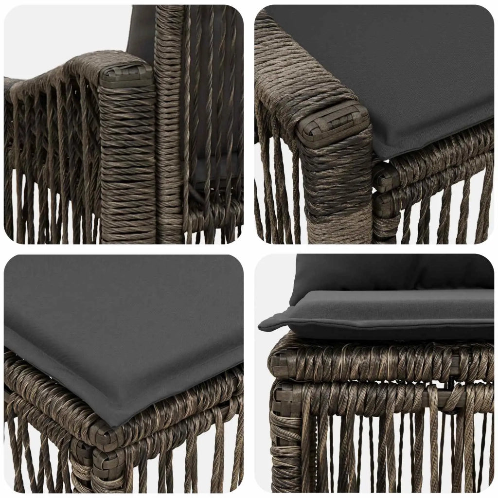 Set Divano da Giardino 8 pcs Grigio polyrattan 3436067