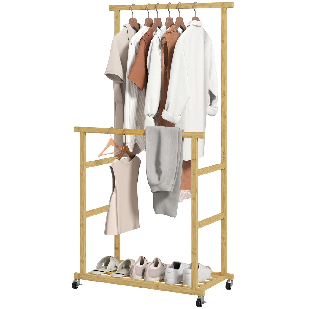 Appendiabiti con rotelle in bamb¨´ ¨C zephmum ¨C 80x40x160 cm