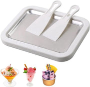 Fabbricatore di Gelato DIY - Cubetti di Ghiaccio - Rulli di Ghiaccio per la Produzione di Gelato - Piccola Macchina per Fattori di Gelato DIY - Macchina per Fattori di Gelato per Bambini e Famiglie (Bianca)