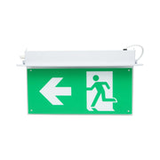 Lampada di emergenza a LED EXIT 220V, 3W, batteria agli ioni di litio 1800mAh, montaggio a incasso, autonomia 3 ore IP20