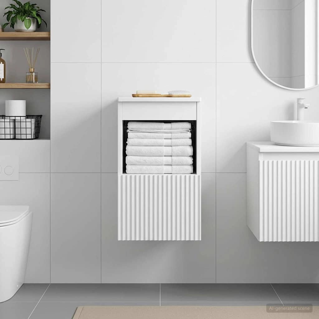 Mobile da Bagno Bianco 30 x 44,5 x 50 cm Legno ingegnerizzato 890502