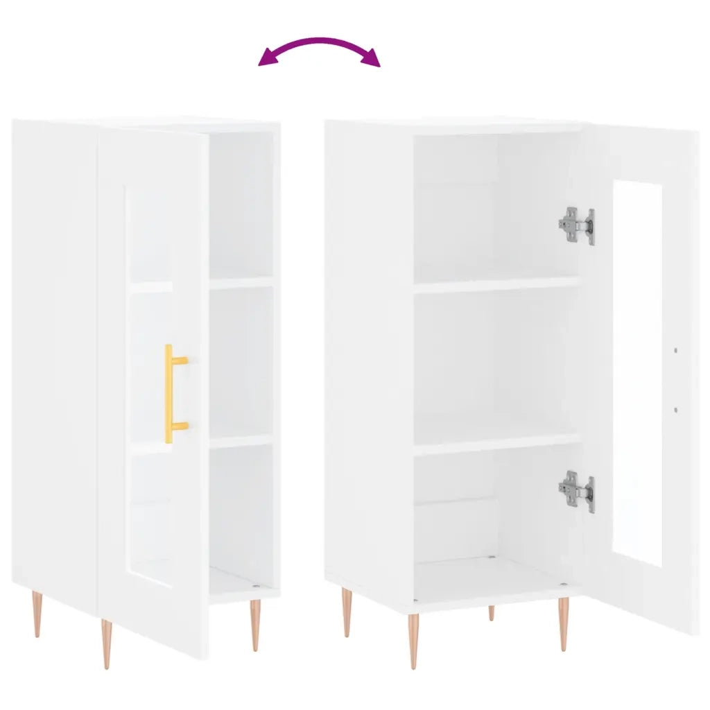 Credenza | Madia | Buffet da pranzo | Armadio da pranzo Bianca 34,5x34x90 cm in Legno Multistrato