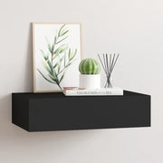 Scaffale con Cassetti da Parete Nero 40x23,5x10 cm in MDF cod mxl 53072