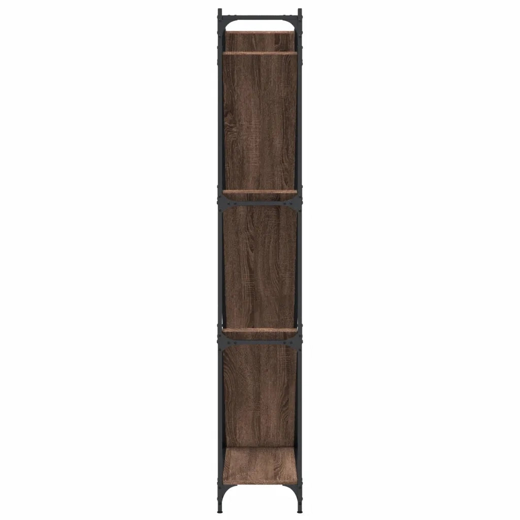 Libreria Rovere Marrone 79x30x180cm Legno Multistrato e Metallo 845435