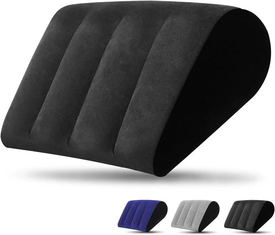 Cuscino per Altezza per il Rilassamento del Dolore - Cuscino per il Sonno Profondo - Cuscino per il Corpo Cuscino per le Ginocchia Sostegno Lumbare per il Sonno a Pancia Inflazione Rapida Deflazione (nero)
