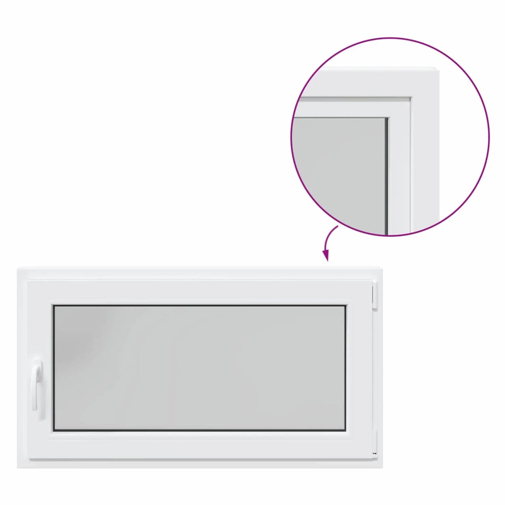 Finestra per Soffitta RISOR 110 x 70 cm PVC e Vetro Bianco CFW5384725