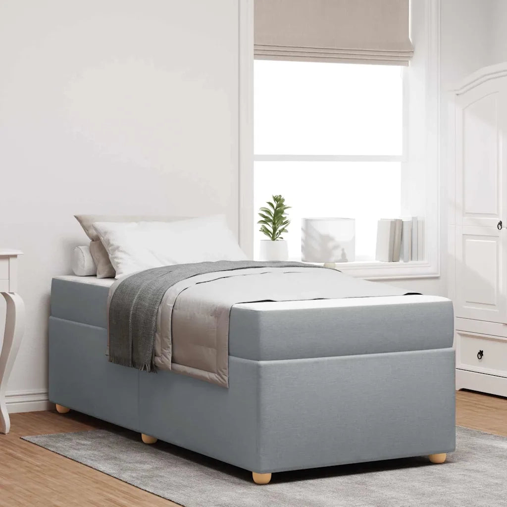 Struttura del letto Grigio chiaro 100 x 200 cm Tessuto 3399335