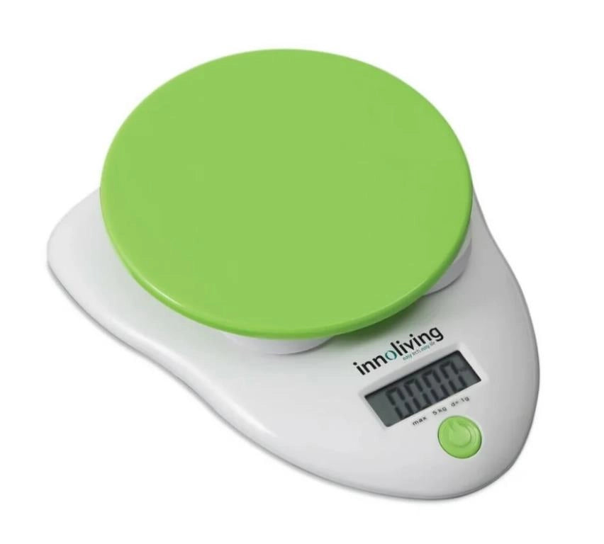 Bilancia da Cucina Digitale con Piatto Verde Max 5 kg Innoliving