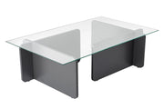 Tavolino in vetro "Flavio" 105 x 65 x 30 cm - Antracite