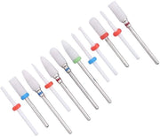 Set di 12 pezzi per forare - Borone ceramici/inox - Rimuovi efficacemente la pelle morta - Alta durezza - Diametro di foratura 3/32 pollice - Borone per chiodi