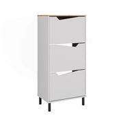 Vicco Scarpiera da ingresso Bianco/Artisan 60 x 129.5 cm con 3 scomparti