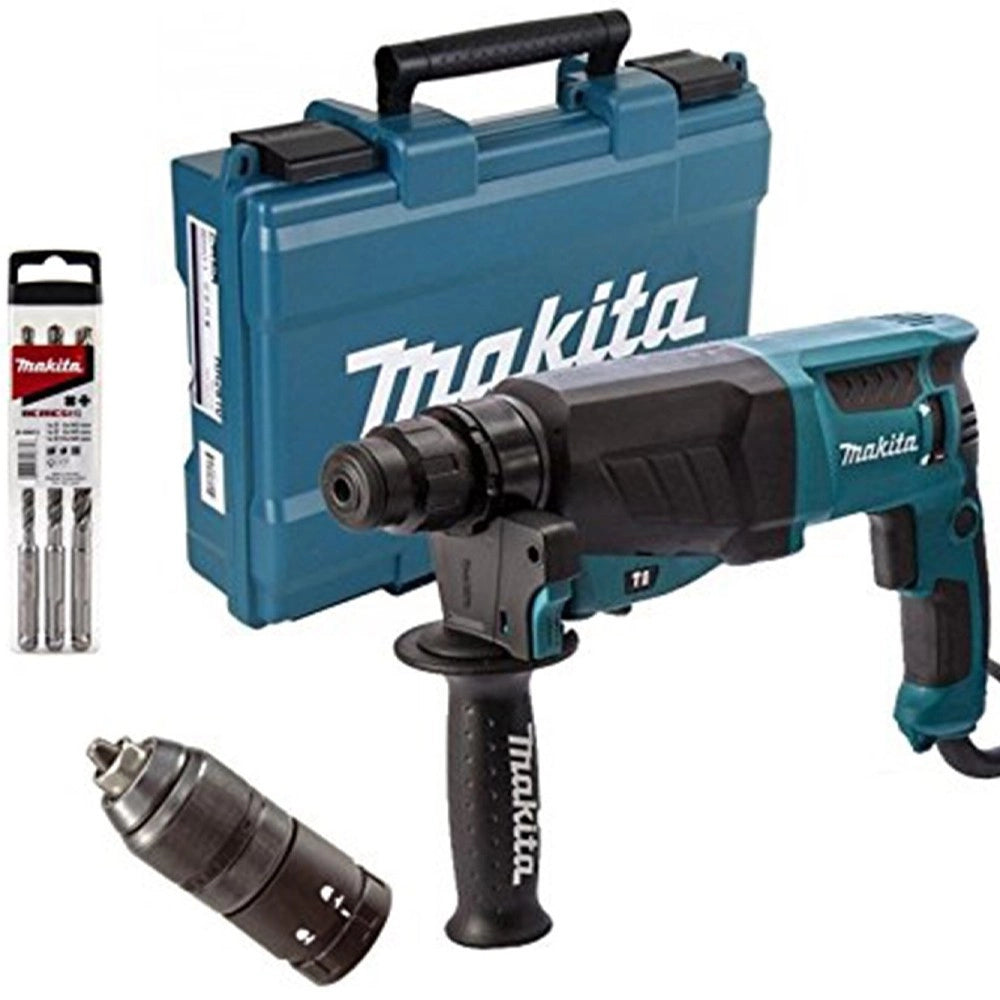 Trade Shop - Makita Tassellatore Elettrico Hr 2630t Con Mandrino Autoserrante 26mm 800w Sds -