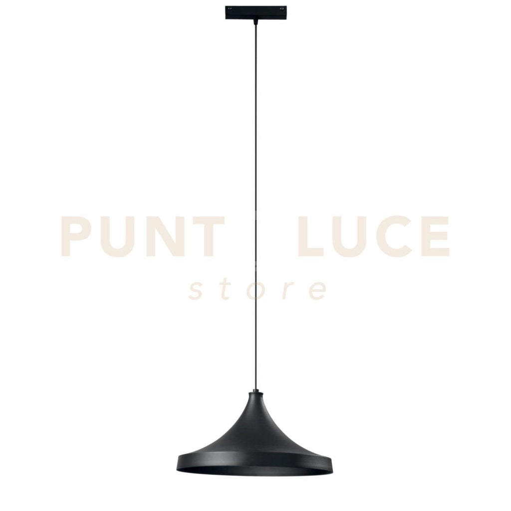 SOSPENSIONE DAVINCI CYMBAL NERO LED 48V 18W 1855LM 3000K 19X16,1X38CM