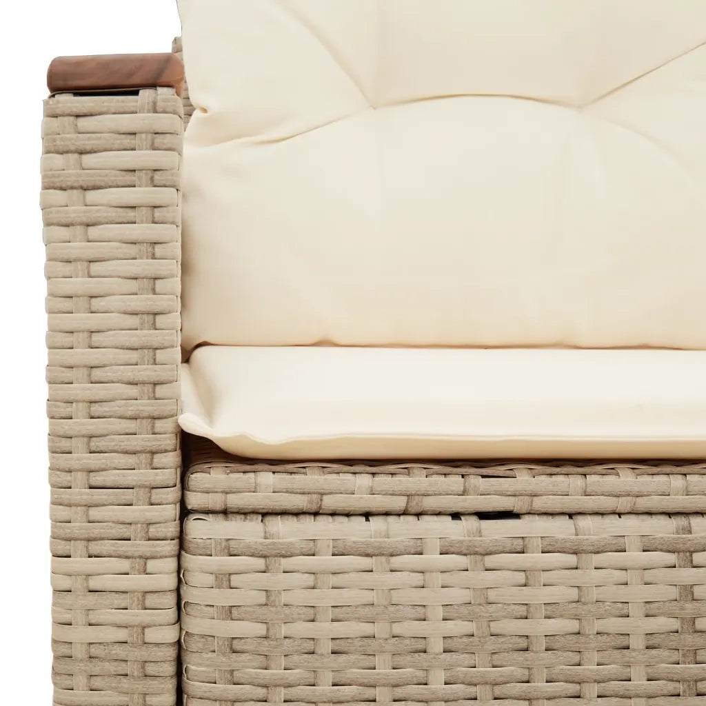 Divano da Giardino con Cuscini a 2 Posti-Sofa da giardino Beige in Polyrattan 704336