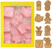 8 forme per biscotti per bambini, forme per biscotti animali, forme per biscotti 3D cartoon, forme per biscotti per bros, panini, verdure per la frittura, fondant, decorazioni per torte di cioccolato