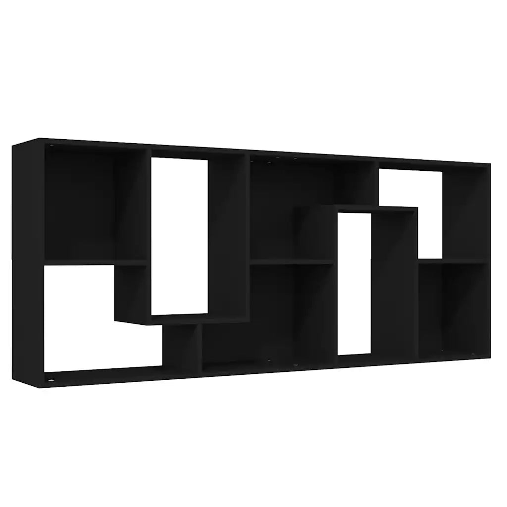 Libreria Nera 67x24x161 cm in Legno Multistrato 801878