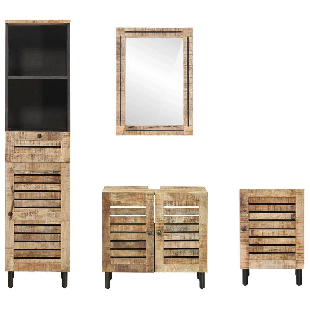 Set di Armadi da Bagno 4 pz Naturale 38 x 33 x 160 cm 3310167