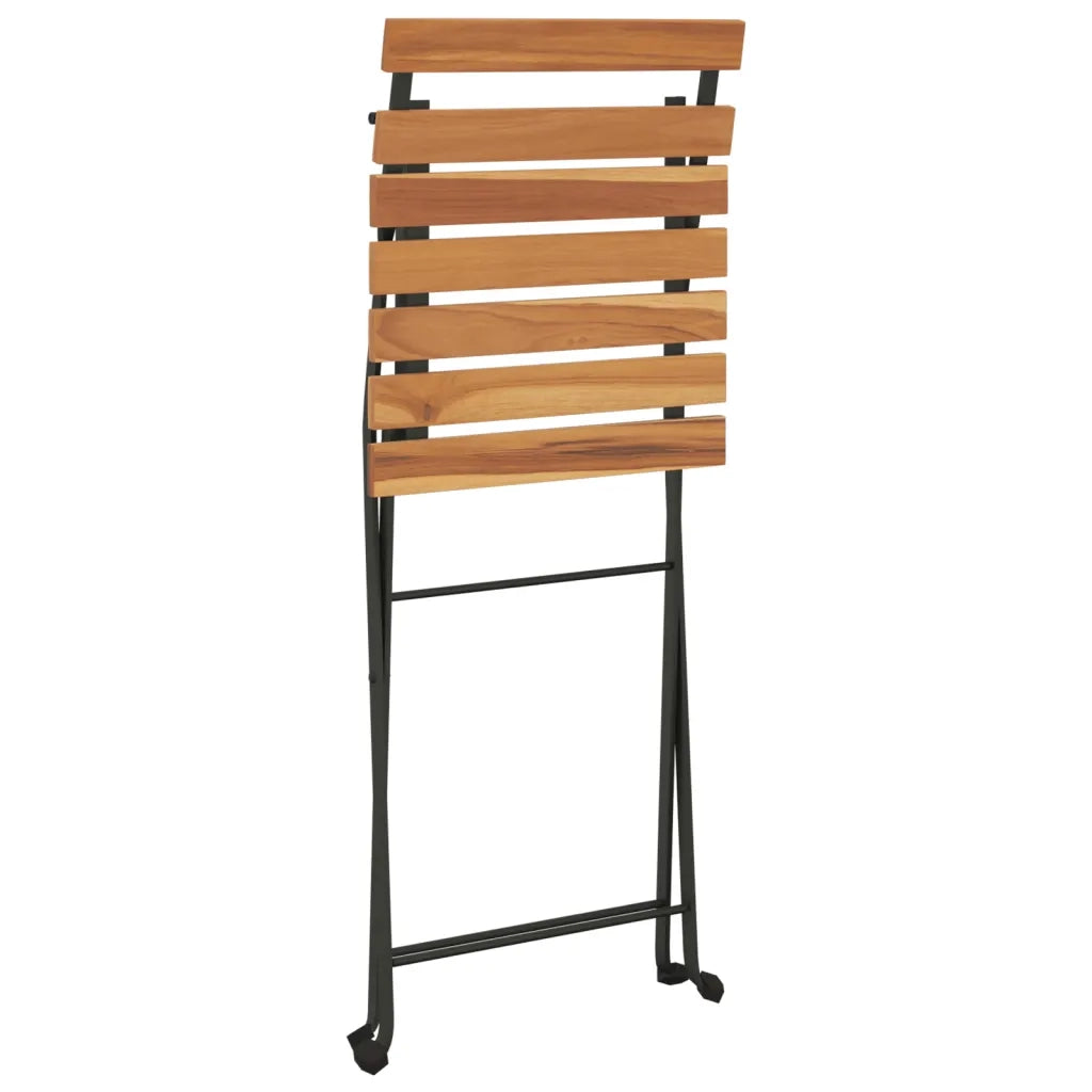 Set BistrÃ² Pieghevole 7pz in Legno Massello di Acacia e Acciaio