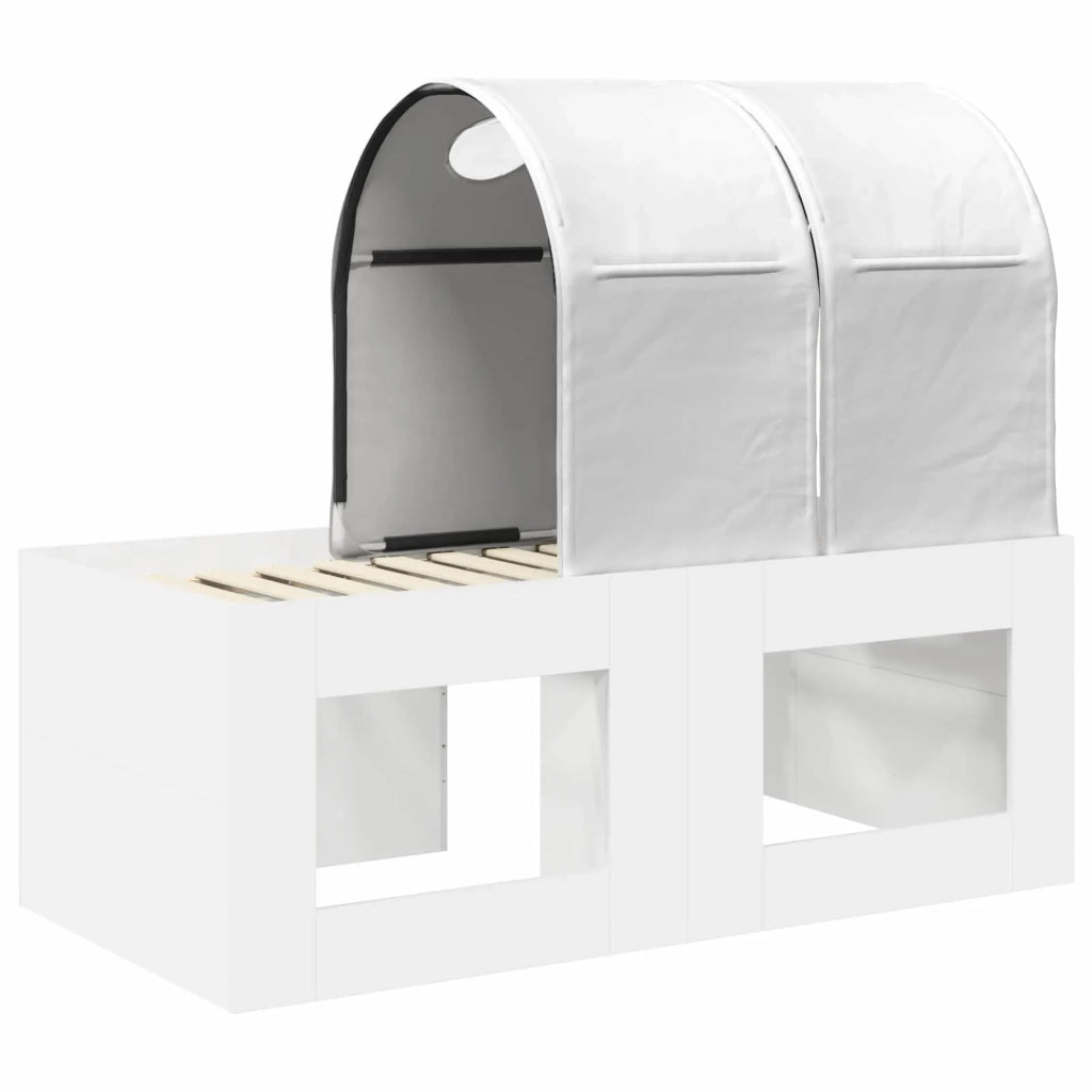 Letto con Tunnel 4 pcs Rovere Artigianale e Bianco