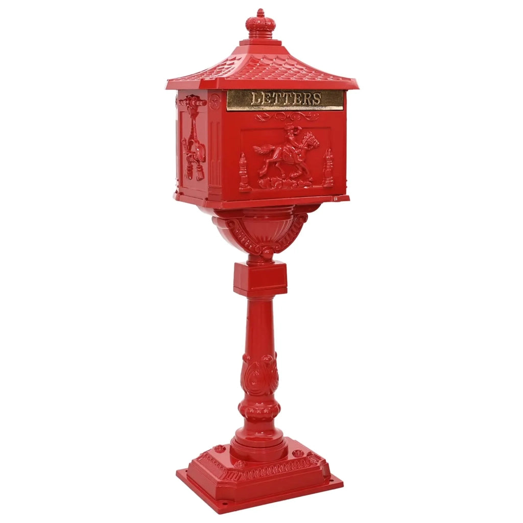 Cassetta Postale Verticale con porta Rosso 42,5 x 29,5 x 117 cm CFW4393515