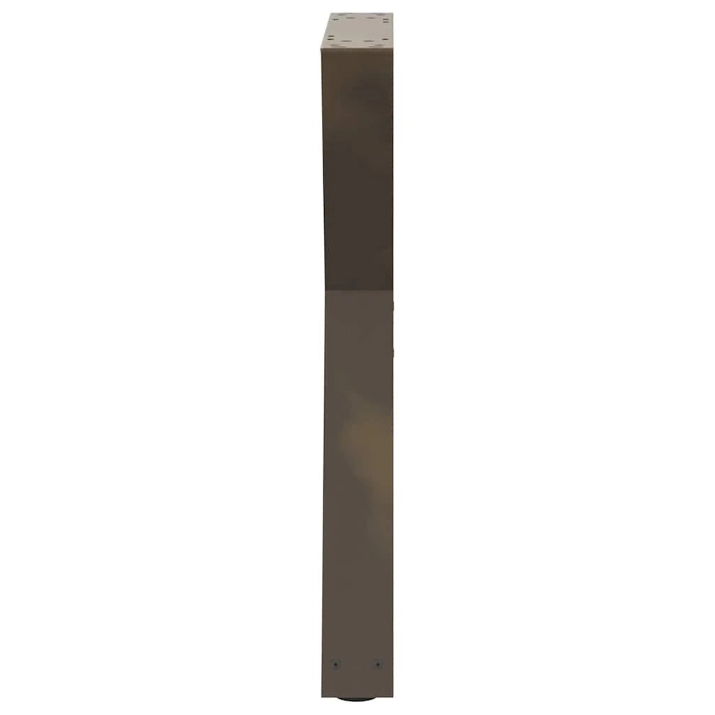 Set di 2 gambe regolabili per tavolo da pranzo 60 x 73 cm design moderno acciaio naturale 02_0057009