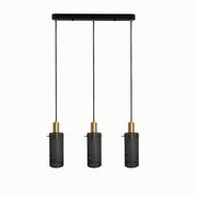 Lampada a sospensione Tirana 3xE27 nero/oro Light Prestige