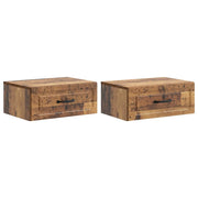 Mobiletto da notte a muro 2 pcs Legno antico 49 x 34,5 x 20 cm 899312