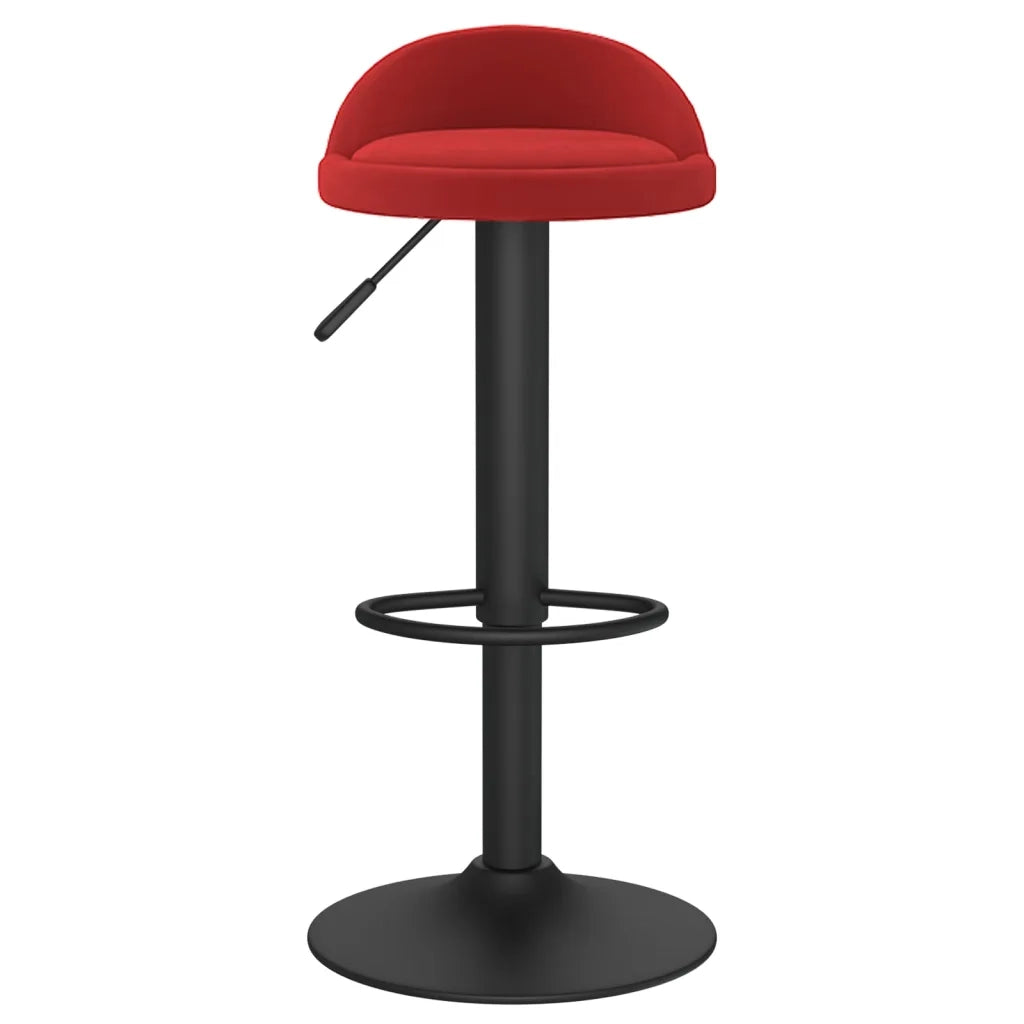 vidaXL Sgabello da Bar Rosso Vino in Velluto