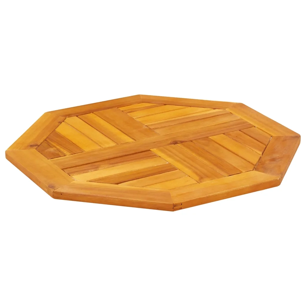 Piano per Tavolo 60x60x2 cm Ottagonale Legno Massello di Acacia 4004260