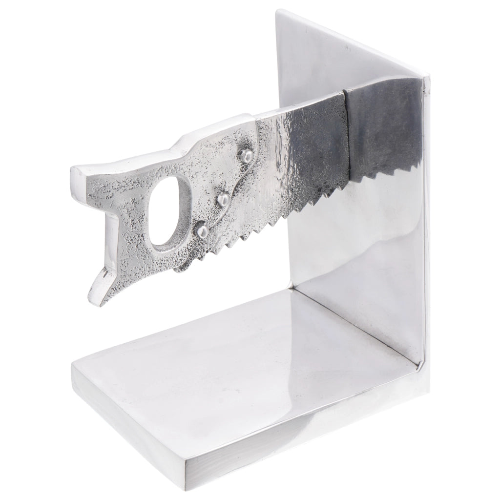 Fermalibri 2 pz Argento 11x14x17,5 cm Alluminio Seghettato