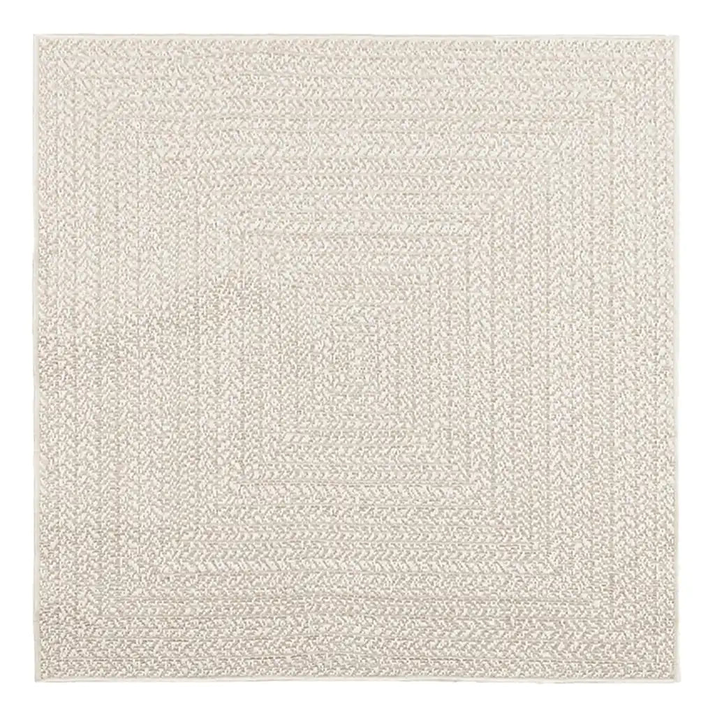 Tappeto ZIZUR Crema 120x120 cm Aspetto Iuta Interni ed Esterni 4010363